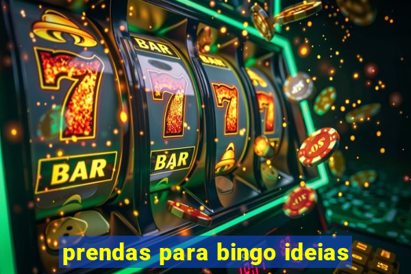 prendas para bingo ideias