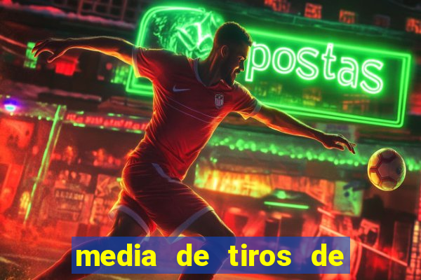 media de tiros de meta por jogo