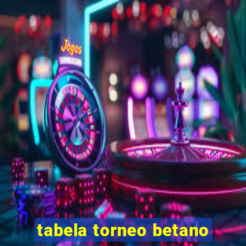 tabela torneo betano