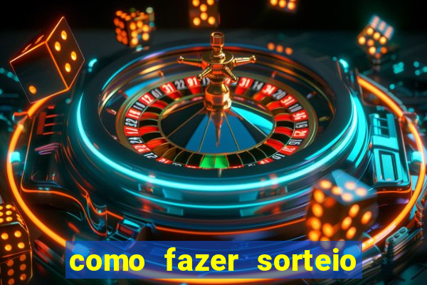 como fazer sorteio de cores online